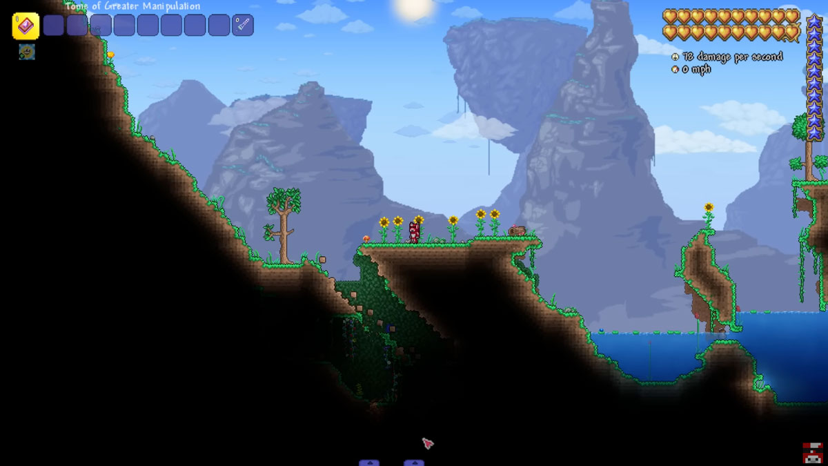 Terraria gameplay on a Mac